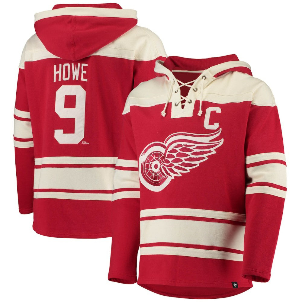 Gordie Howe Detroit Red Wings '47 Retired Player Name & Number Lacer Pullover Hoodie -  NHL Hoodies