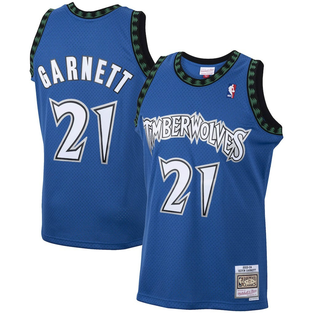 Blue Kevin Garnett Minnesota Timberwolves 2003/04 Hardwood Classics Swingman Jersey | NBA