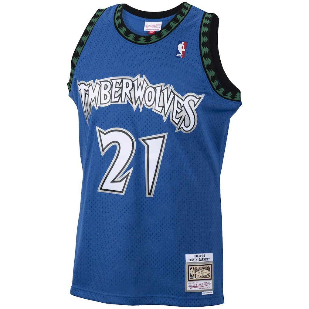 Blue Kevin Garnett Minnesota Timberwolves 2003/04 Hardwood Classics Swingman Jersey | NBA
