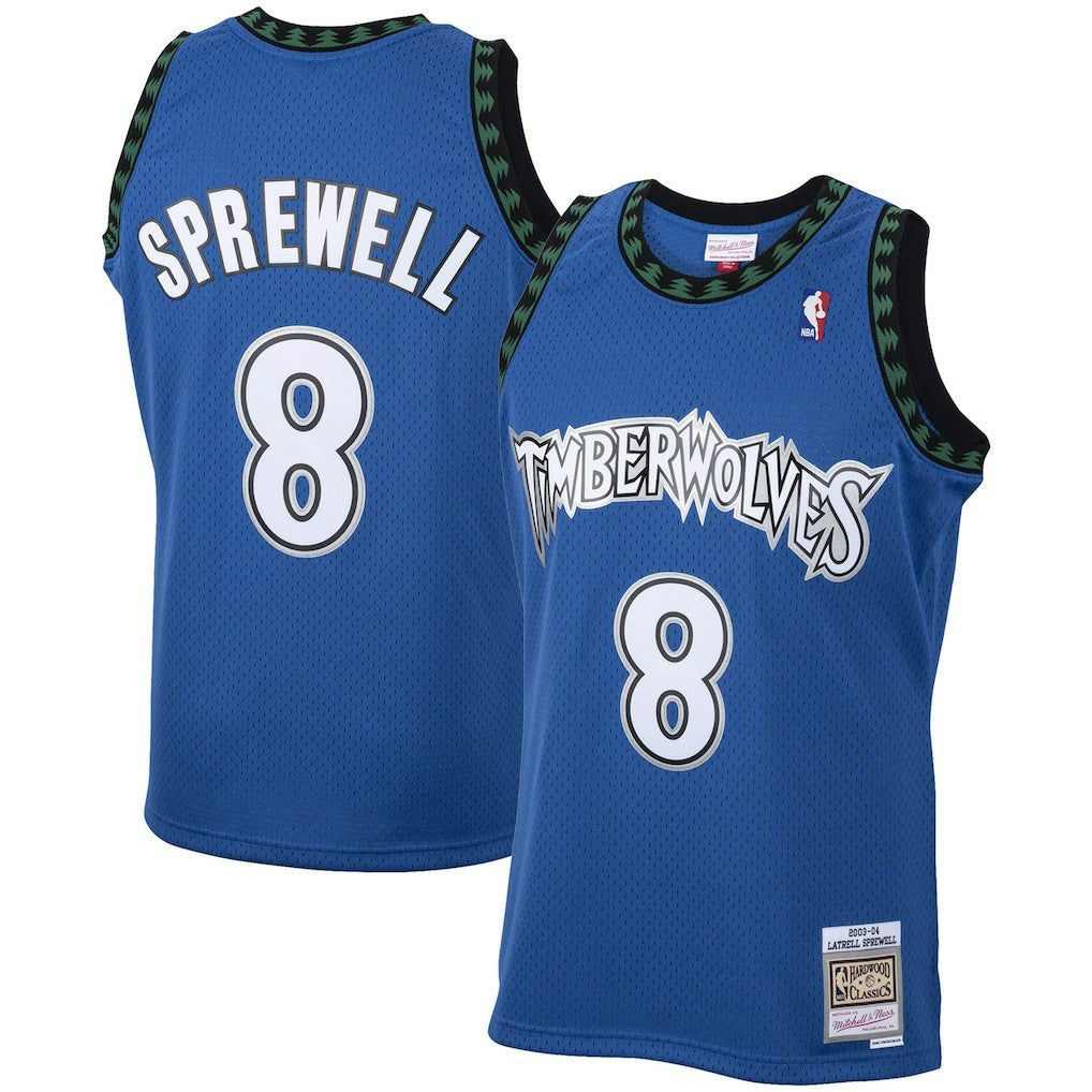 Blue Latrell Sprewell Minnesota Timberwolves 2003/04 Hardwood Classics Swingman Jersey | NBA