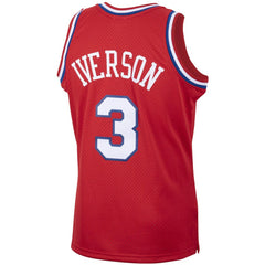 Red Allen Iverson Philadelphia 76ers 2002/03 Hardwood Classics Swingman Jersey | NBA