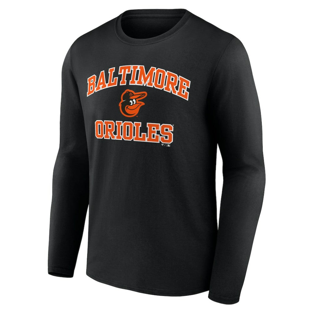 Men's Black Baltimore Orioles Team Heart & Soul Long Sleeve T-Shirt - MLB T-shirts