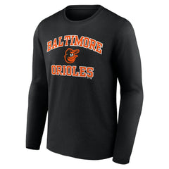 Men's Black Baltimore Orioles Team Heart & Soul Long Sleeve T-Shirt - MLB T-shirts