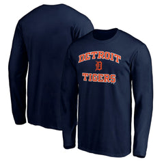 Men's Navy Detroit Tigers Team Heart & Soul Long Sleeve T-Shirt - MLB T-shirts