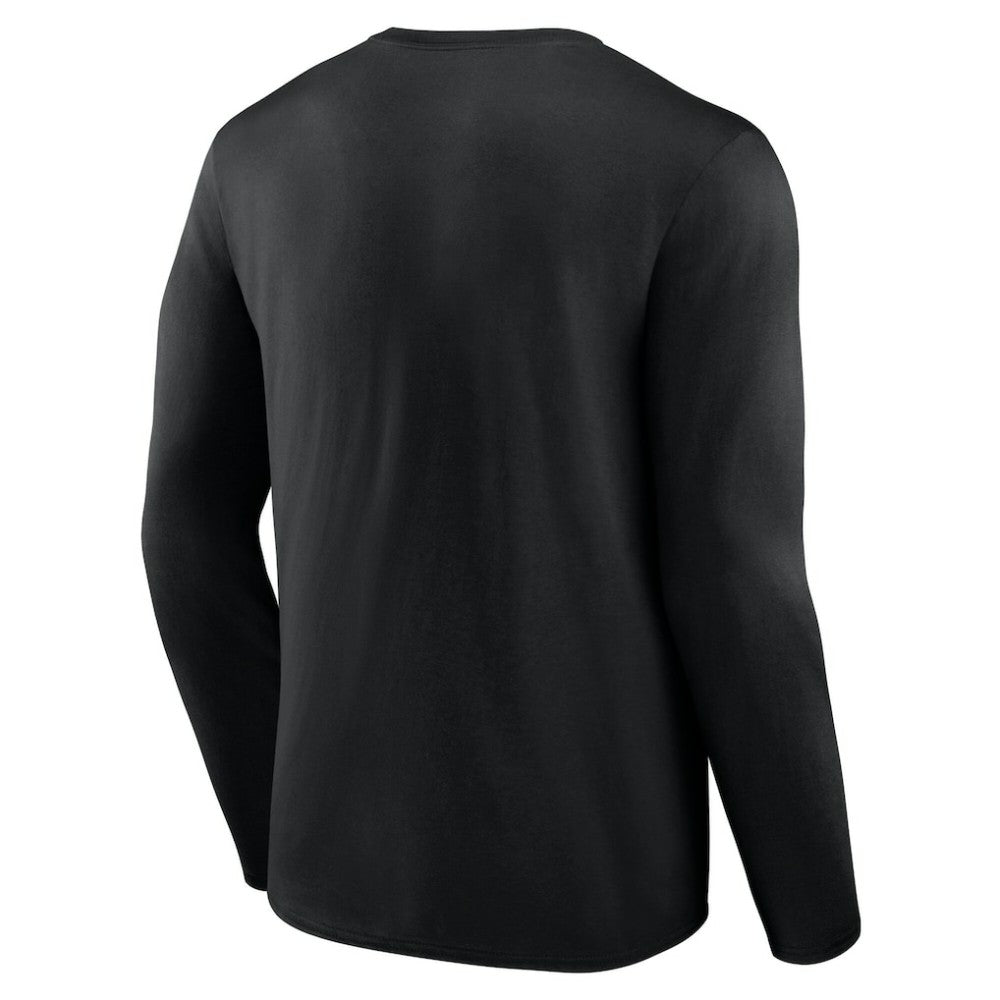 Men's Black Miami Marlins Team Heart & Soul Long Sleeve T-Shirt - MLB T-shirts