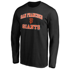 Men's Black San Francisco Giants Team Heart & Soul Long Sleeve T-Shirt - MLB T-shirts