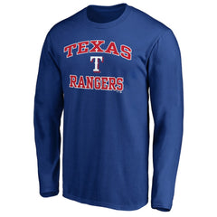 Men's Royal Texas Rangers Team Heart & Soul Long Sleeve T-Shirt - MLB T-shirts