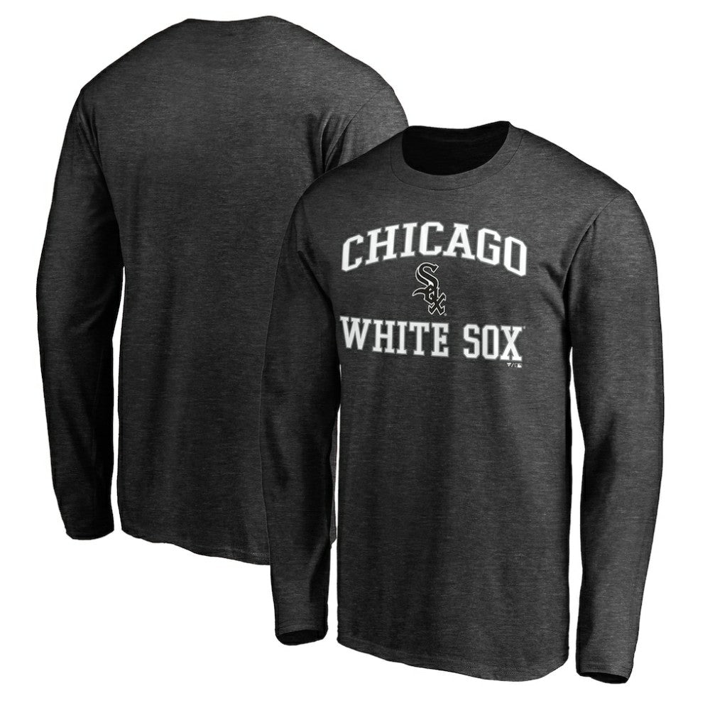 Men's Charcoal Chicago White Sox Team Heart & Soul Long Sleeve T-Shirt - MLB T-shirts