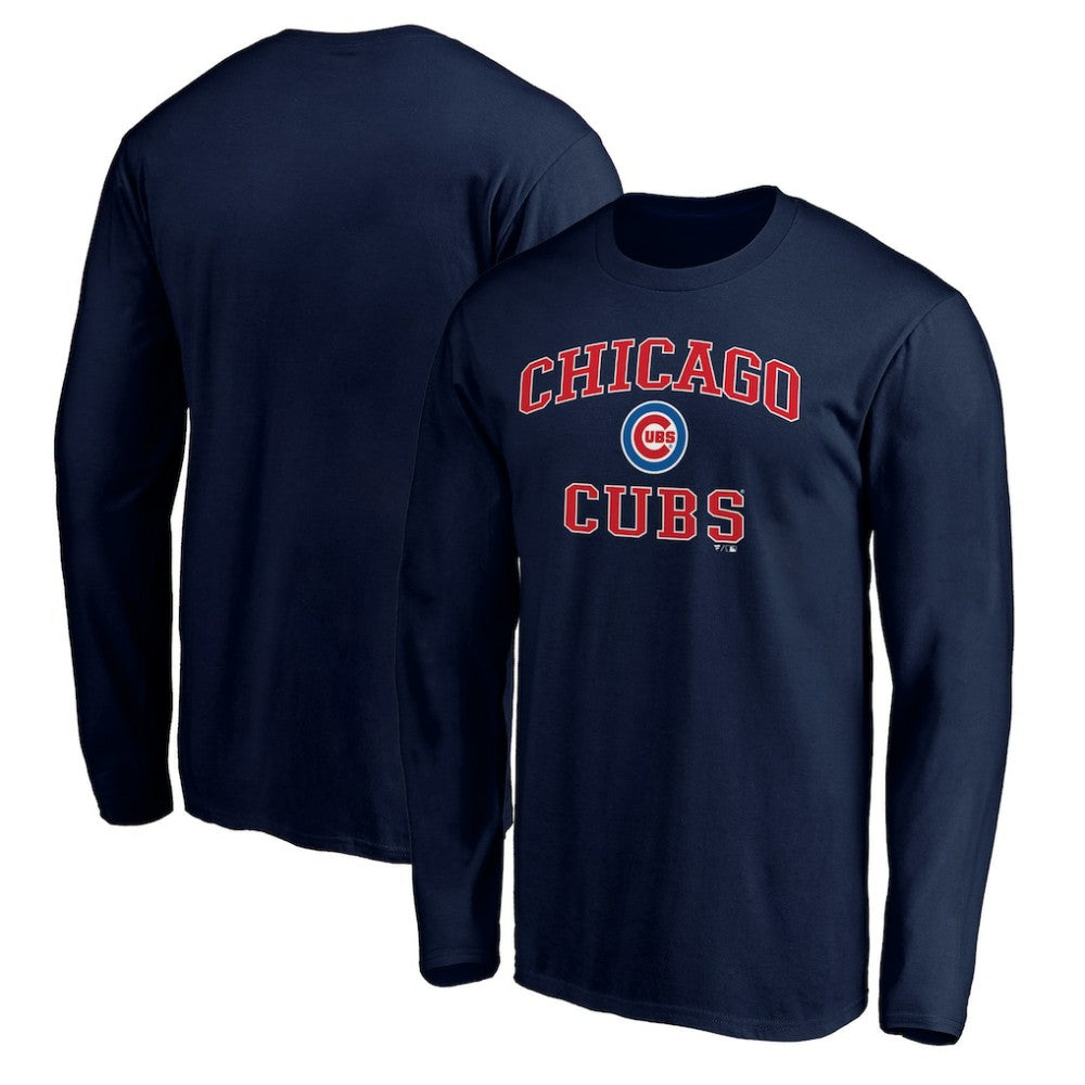 Men's Navy Chicago Cubs Team Heart & Soul Long Sleeve T-Shirt - MLB T-shirts