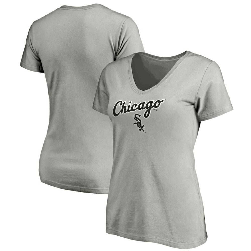 Chicago White Sox Fanatics Women's Team Logo Lockup V-Neck T-Shirt - MLB T-shirts