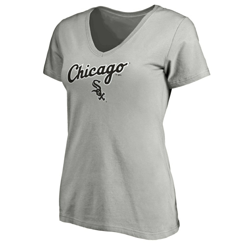 Chicago White Sox Fanatics Women's Team Logo Lockup V-Neck T-Shirt - MLB T-shirts
