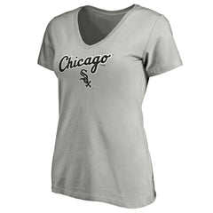 Chicago White Sox Fanatics Women's Team Logo Lockup V-Neck T-Shirt - MLB T-shirts