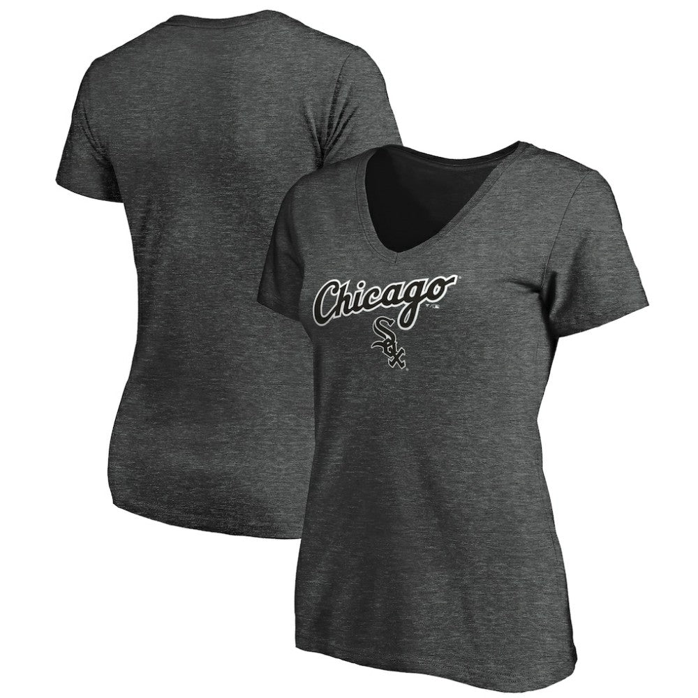 Chicago White Sox Fanatics Women's Team Logo Lockup V-Neck T-Shirt - MLB T-shirts