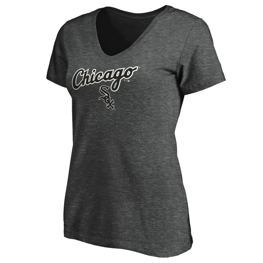 Chicago White Sox Fanatics Women's Team Logo Lockup V-Neck T-Shirt - MLB T-shirts