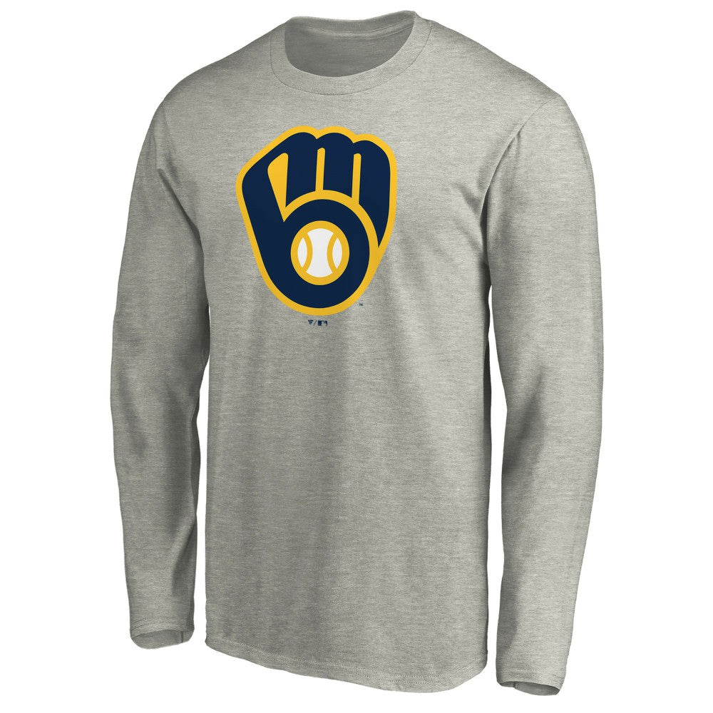 Milwaukee Brewers Official Team Logo Long Sleeve T-Shirt - MLB T-shirts