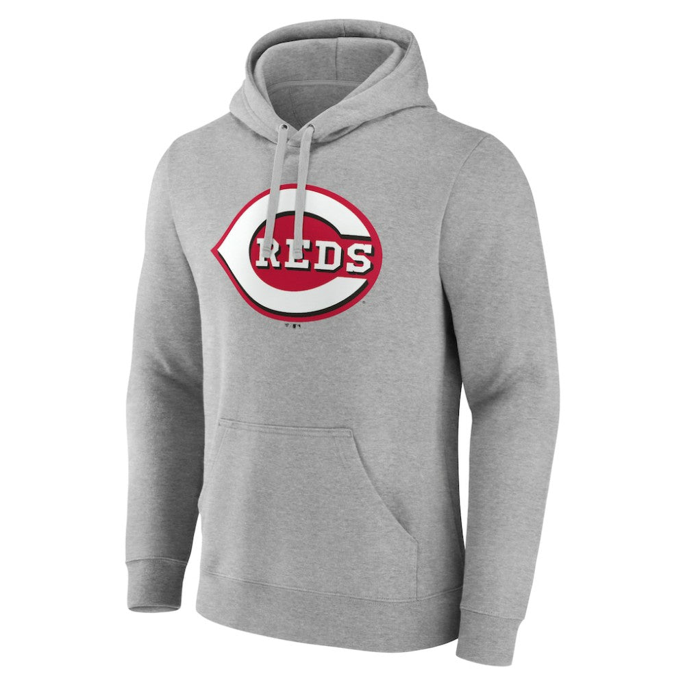 Cincinnati Reds Official Logo Fitted Pullover Hoodie - MLB Hoodies