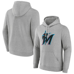 Miami Marlins Official Logo Fitted Pullover Hoodie - MLB Hoodies
