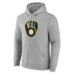 Milwaukee Brewers Official Logo Fitted Pullover Hoodie - MLB Hoodies