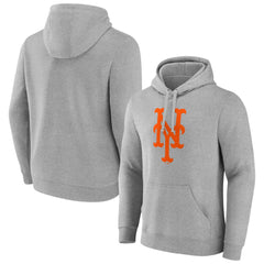 New York Mets Official Logo Fitted Pullover Hoodie - MLB Hoodies