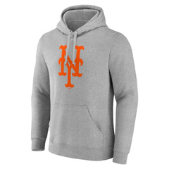 New York Mets Official Logo Fitted Pullover Hoodie - MLB Hoodies