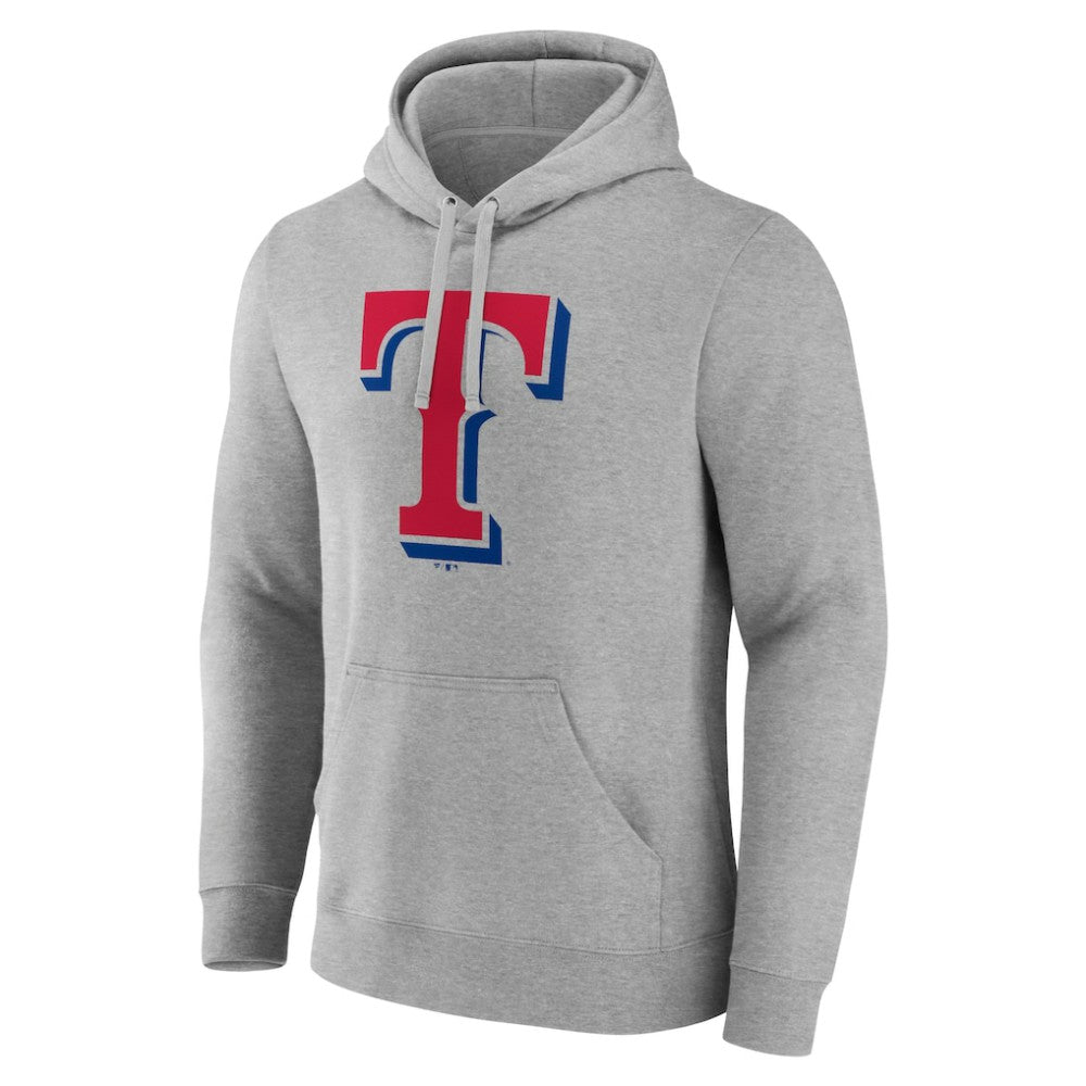 Texas Rangers Official Logo Fitted Pullover Hoodie - MLB Hoodies