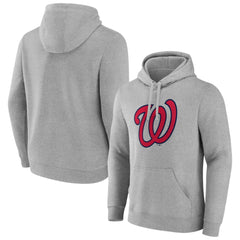 Washington Nationals Official Logo Fitted Pullover Hoodie - MLB Hoodies