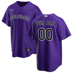 Colorado Rockies Nike Alternate Replica Custom Jersey - MLB Jerseys
