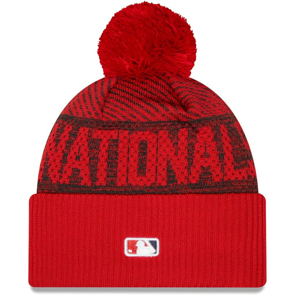 Washington Nationals New Era Authentic Collection Sport Cuffed Knit Hat with Pom - MLB Hats