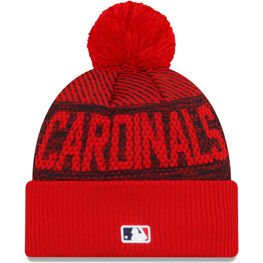 St. Louis Cardinals New Era Authentic Collection Sport Cuffed Knit Hat with Pom - MLB Hats