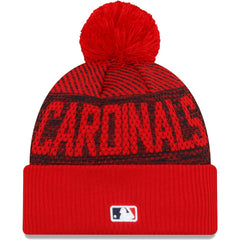 St. Louis Cardinals New Era Authentic Collection Sport Cuffed Knit Hat with Pom - MLB Hats