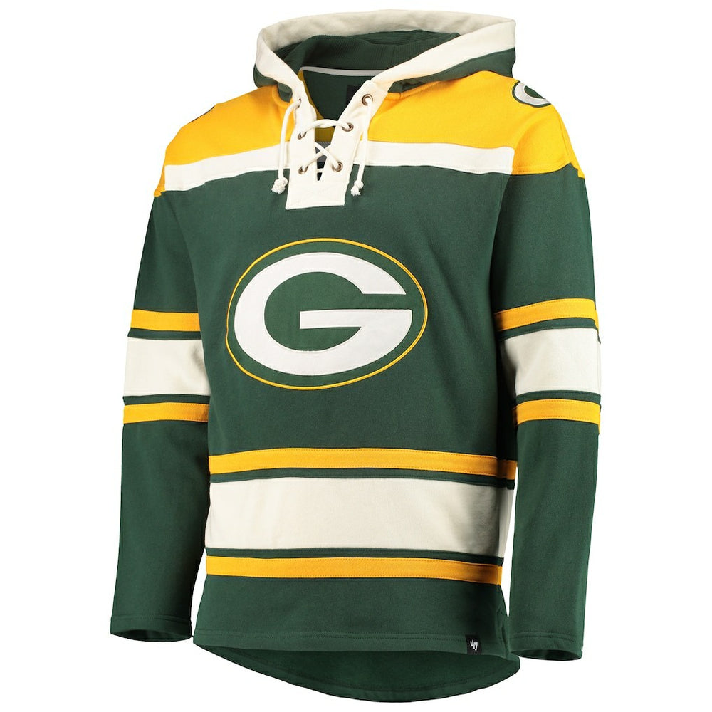 Green Bay Packers '47 Lacer V-Neck Pullover Hoodie | NFL Discount