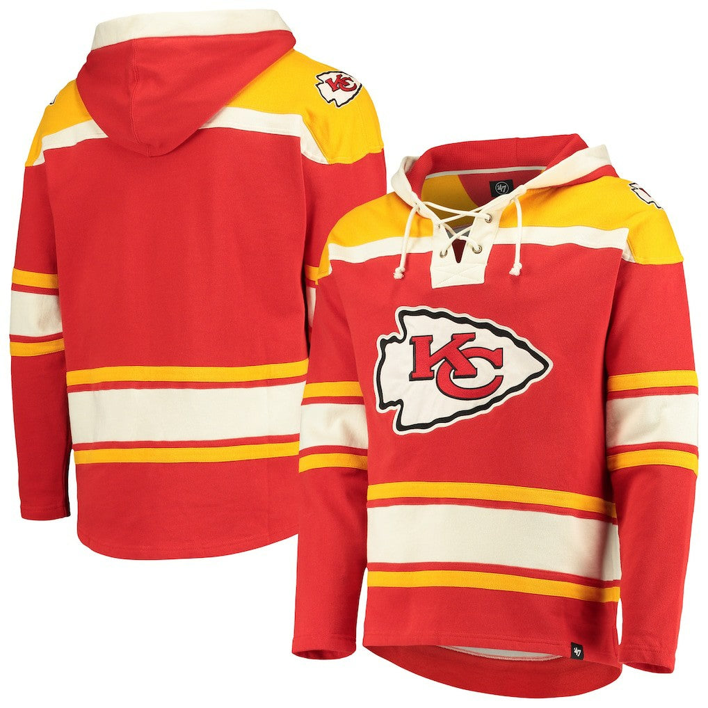 Kansas City Chiefs '47 Lacer V-Neck Pullover Hoodie | NFL Discount