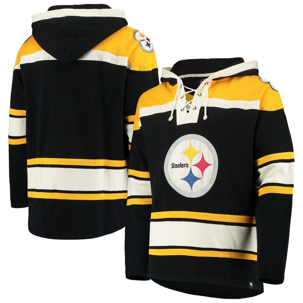 Pittsburgh Steelers '47 Lacer V-Neck Pullover Hoodie | NFL Outlet