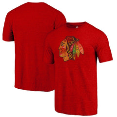 Chicago Blackhawks Distressed Tri-Blend T-Shirt -  NHL T-shirts