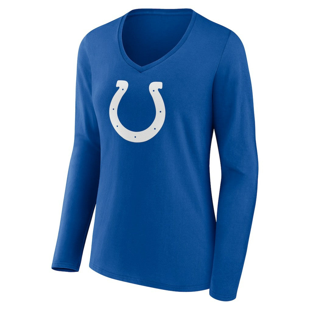 Indianapolis Colts Women's Primary Team Logo Long Sleeve V-Neck T-Shirt | NFL On sale