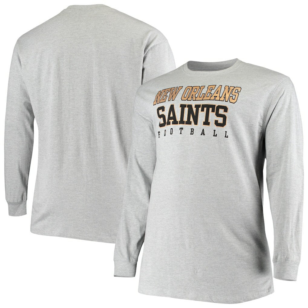 New Orleans Saints Big & Tall Practice Long Sleeve T-Shirt | NFL Sale