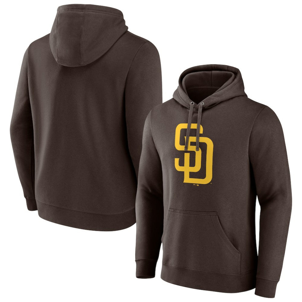 San Diego Padres Official Logo Fitted Pullover Hoodie - MLB Hoodies