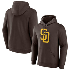 San Diego Padres Official Logo Fitted Pullover Hoodie - MLB Hoodies