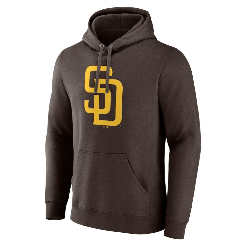 San Diego Padres Official Logo Fitted Pullover Hoodie - MLB Hoodies