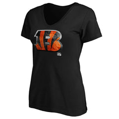 Cincinnati Bengals Women's Midnight Mascot Logo V-Neck T-Shirt | NFL Outlet