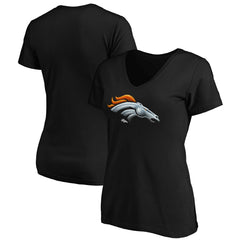 Denver Broncos Women's Midnight Mascot Logo V-Neck T-Shirt | NFL On sale