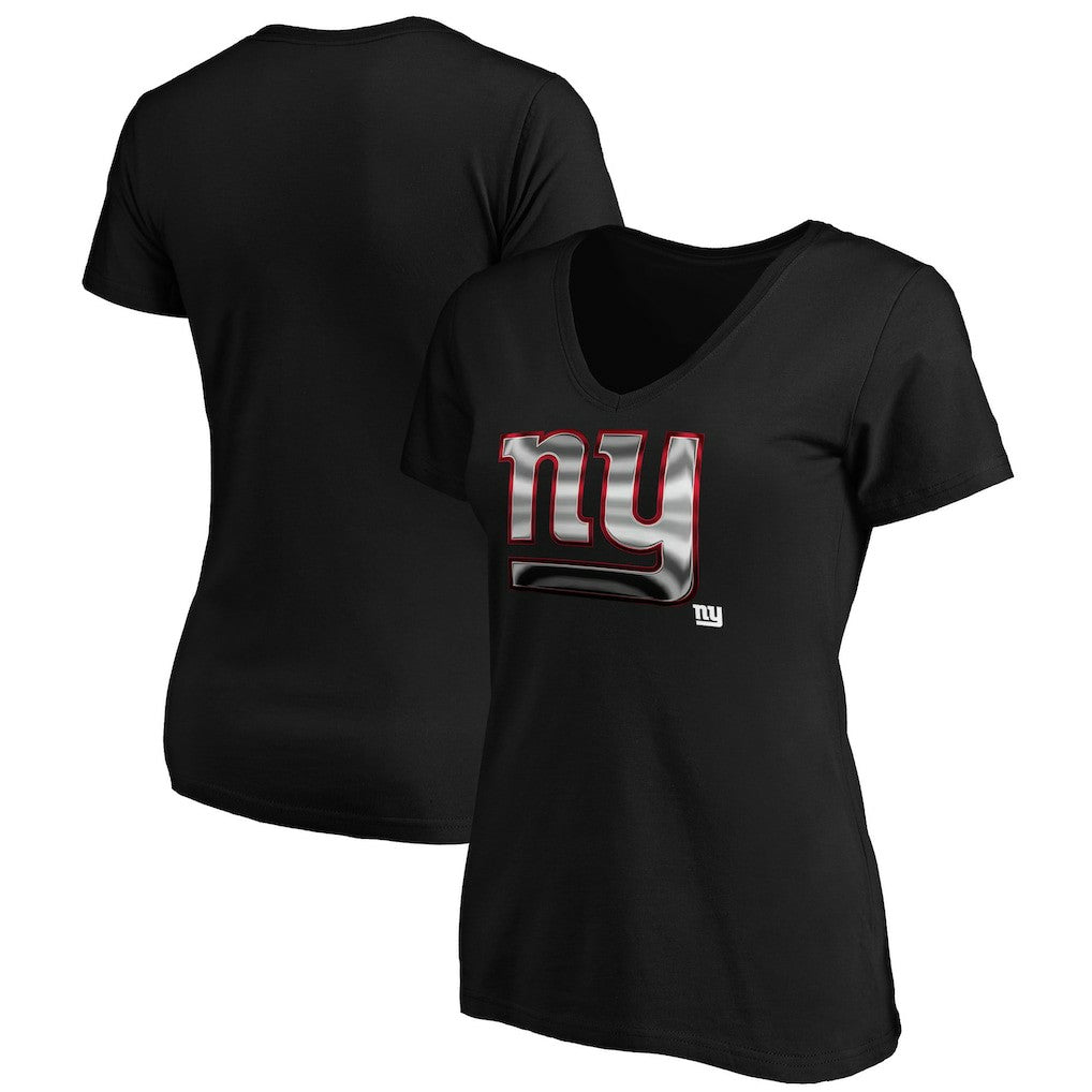 New York Giants Women's Midnight Mascot Logo V-Neck T-Shirt | NFL On sale