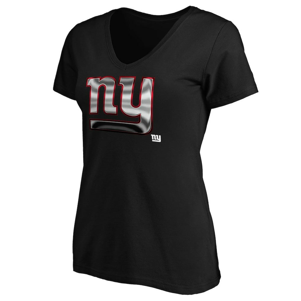 New York Giants Women's Midnight Mascot Logo V-Neck T-Shirt | NFL On sale