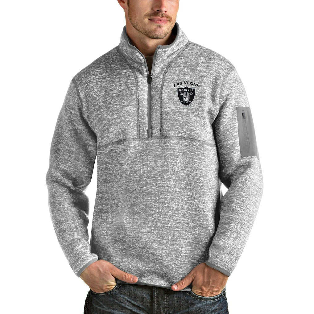 Las Vegas Raiders Antigua Fortune Quarter-Zip Pullover Jacket | NFL US