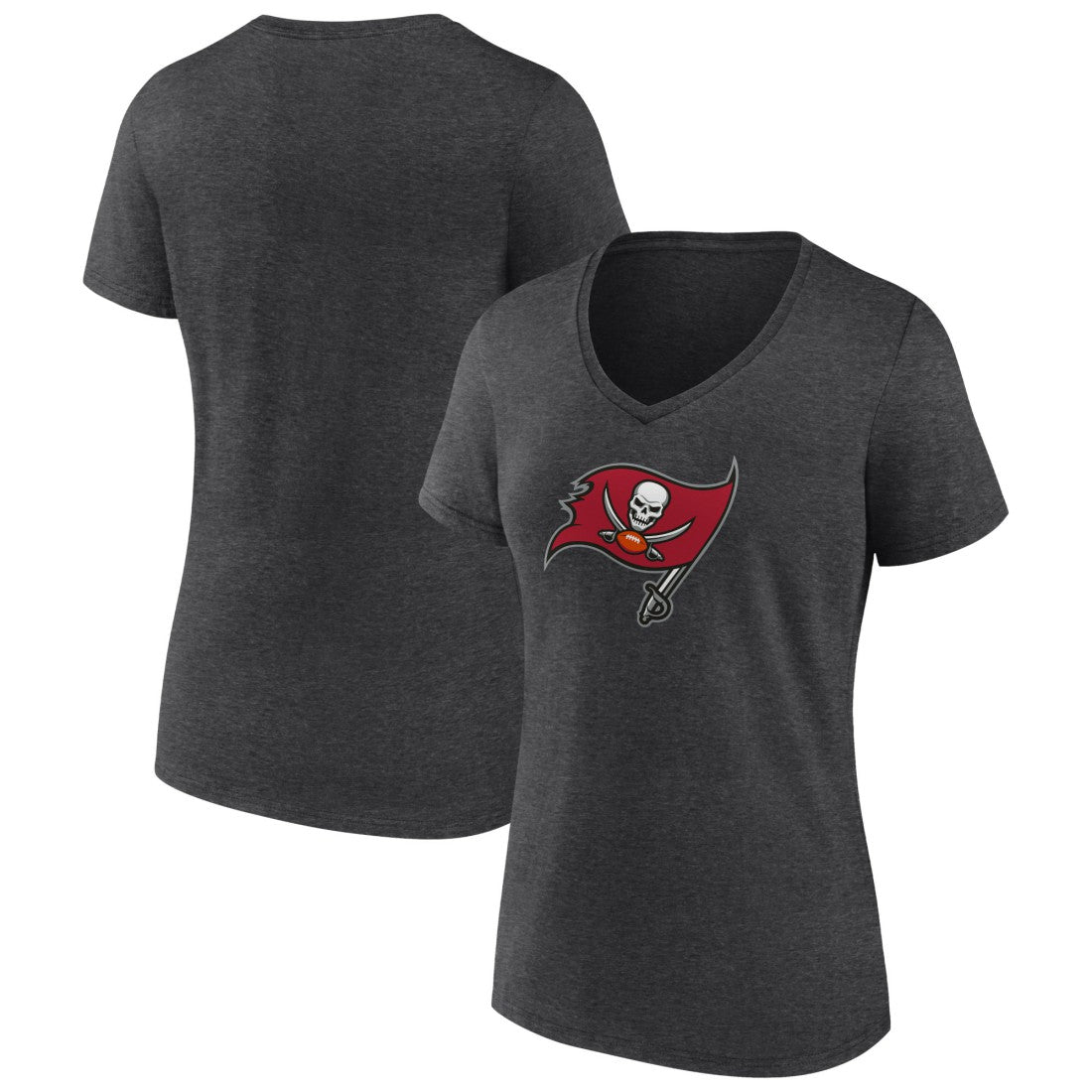 Tampa Bay Buccaneers Women's Primary Team Logo V-Neck T-Shirt | NFL New