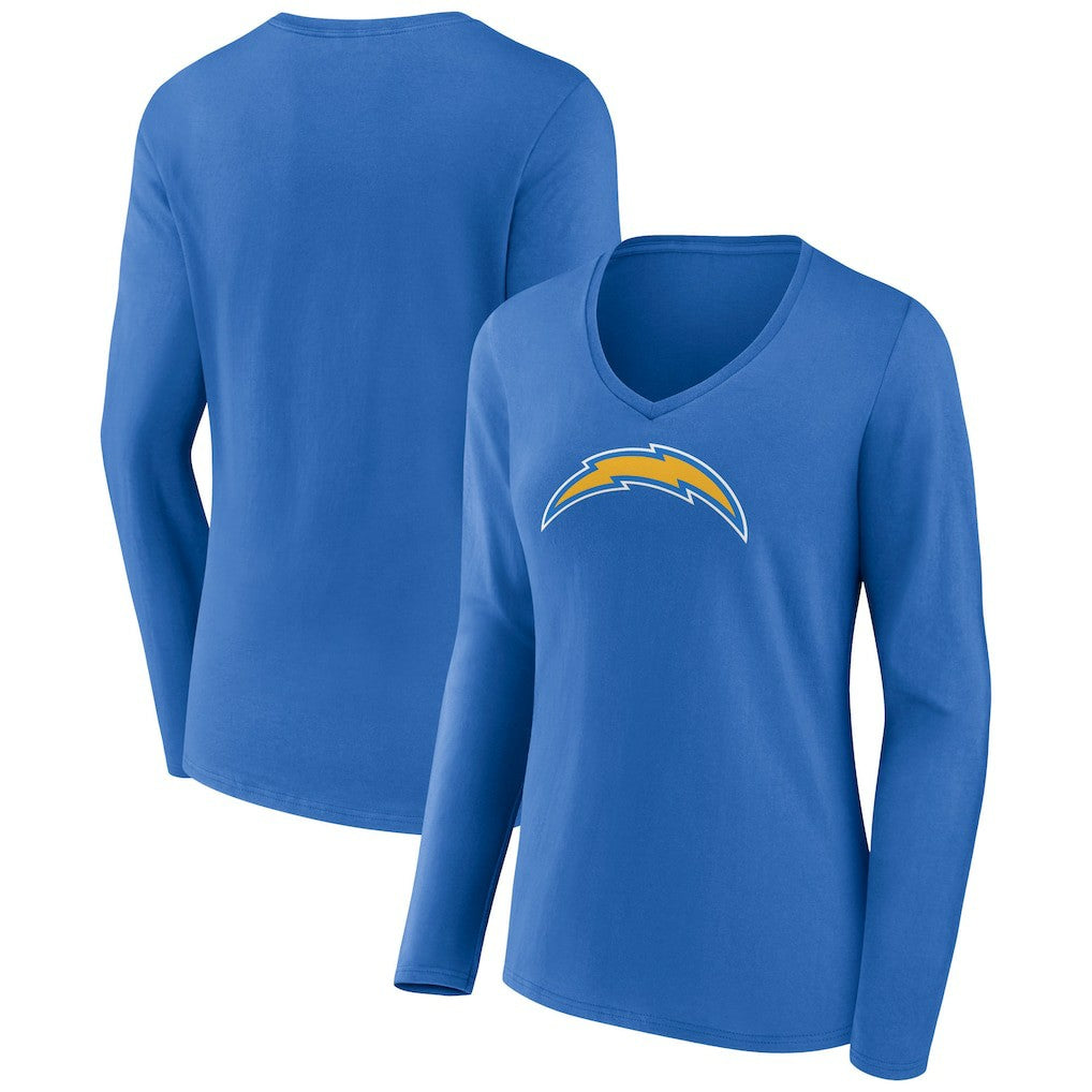 Los Angeles Chargers Women's Primary Team Logo Long Sleeve V-Neck T-Shirt | NFL Online