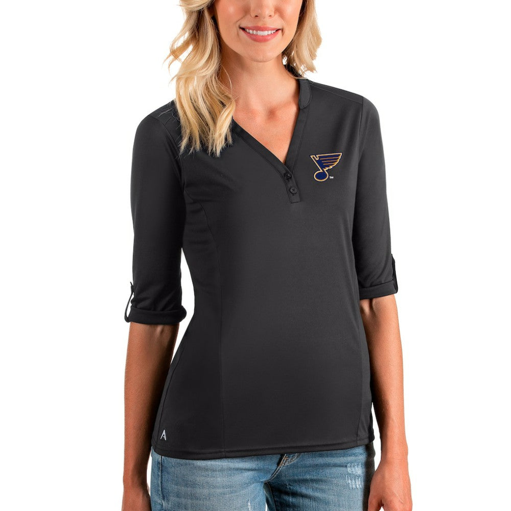 St. Louis Blues Antigua Women's Accolade 3/4 Sleeve V-Neck Top -  NHL