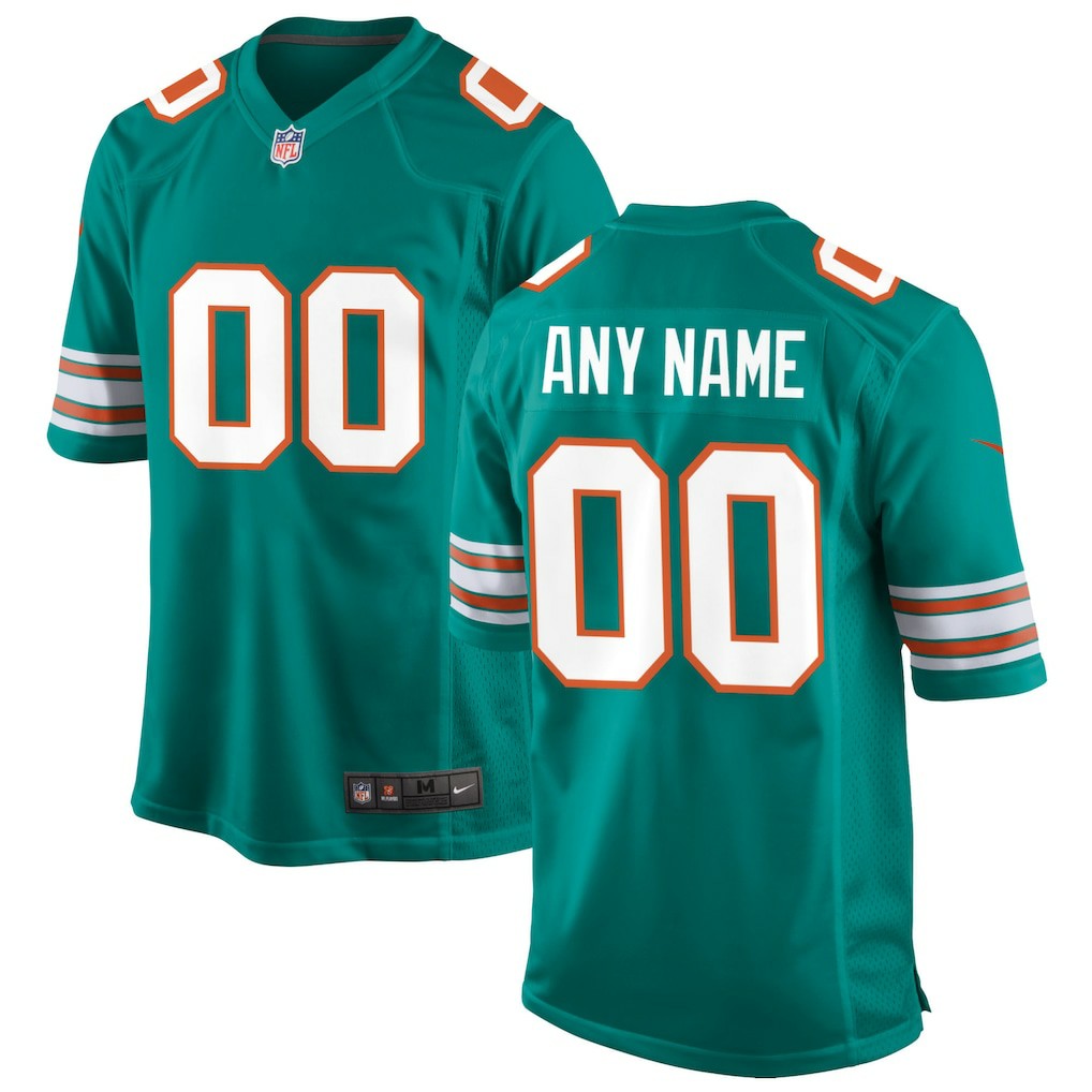 Miami Dolphins Alternate Custom Game Jersey | NFL Outlet