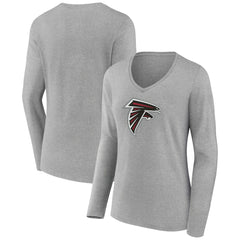 Atlanta Falcons Women's Primary Team Logo Long Sleeve V-Neck T-Shirt | NFL Sale