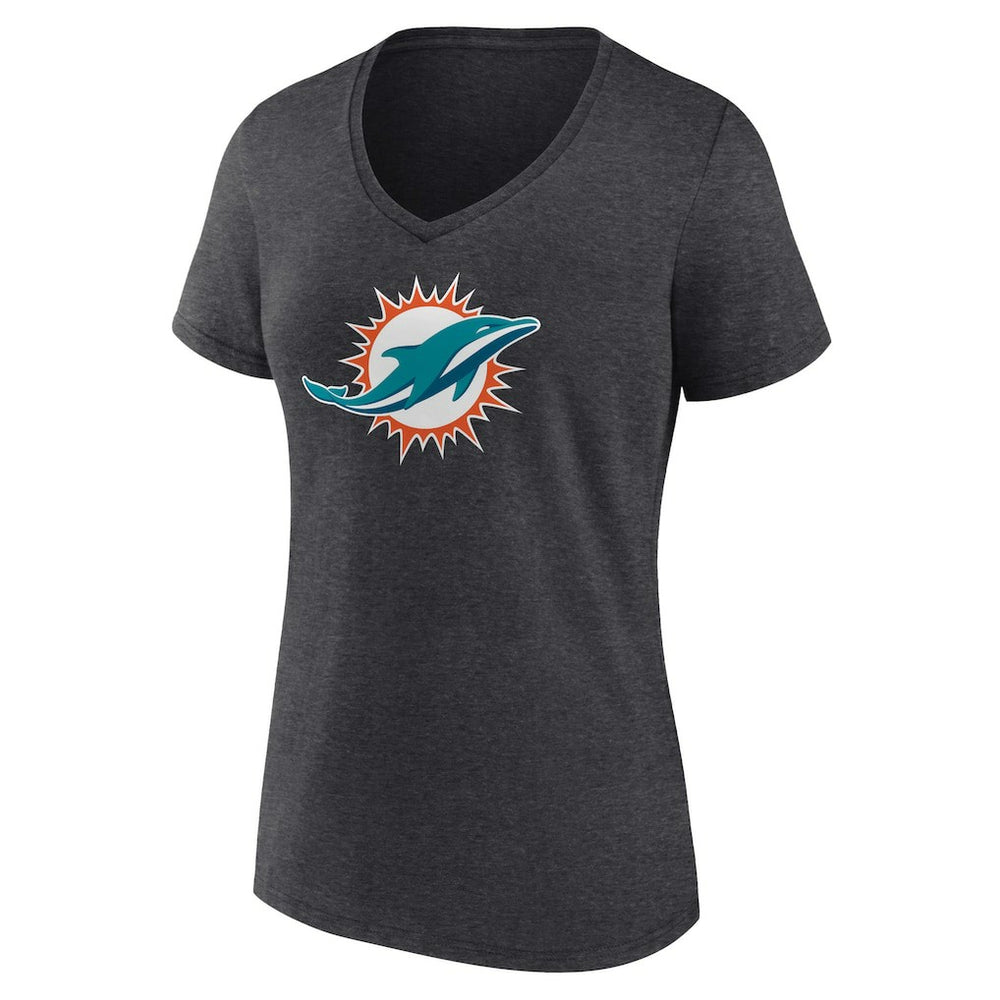 Miami Dolphins Women's Primary Team Logo V-Neck T-Shirt | NFL US
